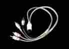 4-rca 5-pin Bang Olufsen Original Oem B O Quad Cable Female Din To Male Rare