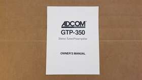 Gtp-350 Adcom Original Owners Manual