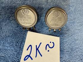 311-008 Allen Bradley 2 Ab 2k Ohm Tube Amplifier Preamp Potentiometers J Pot