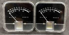 200ua Allied Radio/emico Pair Of 3 Inch Vu Meters Usa Black Face Tested Working 1960s