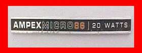 Ampenmicro86 Ampex Micro 86 20 Watt Trim Name Plate Badge Cassette Player Nameplate Micro86