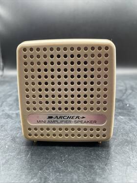277-1008 Archer Vtg Radio Shack Mini Amplifier Speaker Working 9v Battery Not Included