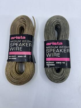 18-5680 Arista Vintage 50 Ft. Speaker Wire Nip Awg-18 Lot Of 2