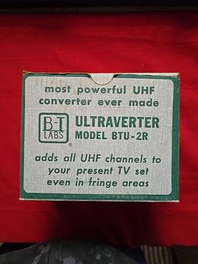 Btu-2r Blonder Tongue Btu2r Vtg Blonder-tongue Ultraverter All Channel Uhf Converter Tv Model