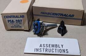 Psa-207 Centralab Lot Of 2 3 Pol 2-5 Pos 1 Section Non-shortening Switch Knob