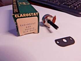 B-47-1000-s Clarostat Vintage 1960 Nos B47-1000-s Potentiometer 0.5 Watt