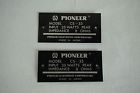 Cs-33 Pioneer Pair 2 Speakers Black Replacement Model Emblems