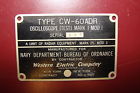 Cw-60adr Western Electric Type Oscilloscope