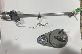 505-1 Daul Dual Turntable Tone Arm Bracket Speed Dial Up/down Switch And Name Plate