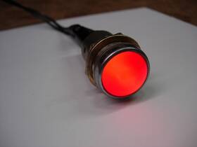 75ap Drake Large 1 Inch Vintage Red Panel Light 125 Volt Model