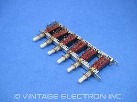338001 Dynaco Used 6-pushbutton Switch Assy Pat-5 Preamp P/n 6 Station