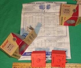 1179a Federal 2-vintage Nos 500ma Selenium Rectifiers Without Rig. Cartons
