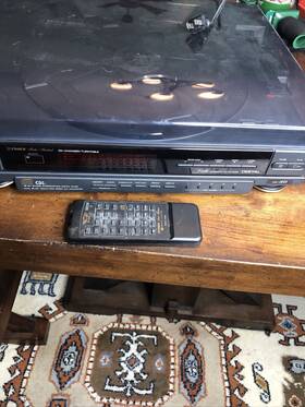 Dac-145a Fisher Cd /turntable Combo Record Player Cabinet