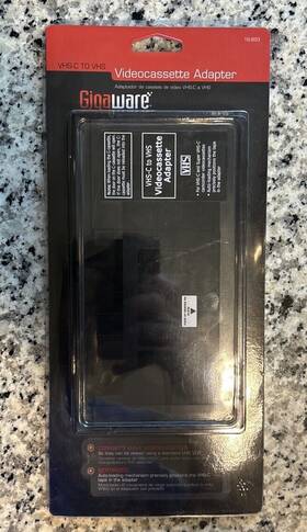 16-893 Gigaware Vhs-c To Vhs Video Cassette Adapter Model #16-893 New