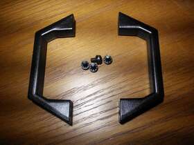 Se-240 Hafler Sculpted Rack Handles Pr Black Original Nos Purchased Ft92