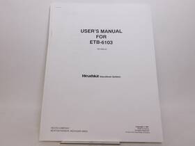 Etb-6103 Heathkit User Manual With Schematics Original