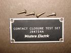 J94724a Western Electric Name Plate Nice