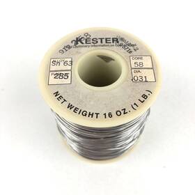912-268 Kester Solder Alloy Sn 63 Dia. .031 Inch Core #58 Flux 285 1 Pound Electronics