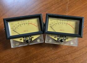 49-8172 Mci Pair Of Triplett Vu Meters And Frame Holders For Sony Jh Mixers