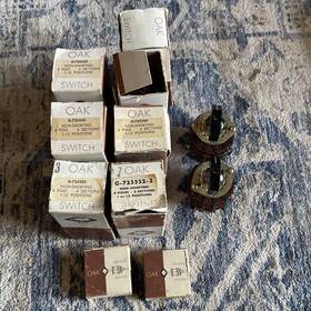 76670-h4c Oak Vintage Lot Rotary Switches 4 Pole G-725550 See Photos
