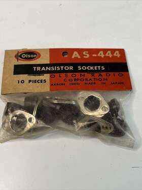 As-444 Olson Transistor Sockets 10 Pcs Nos Estate Untested Vintage Sealed Japan