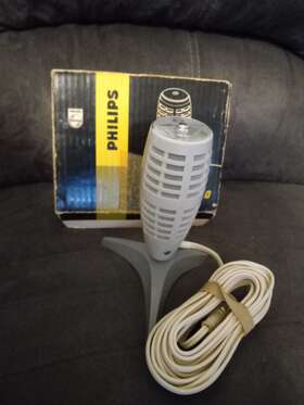 El3752 Philips Vintage Stereo Rocket Microphone El3752/00 With Box And Stand 1960s Era