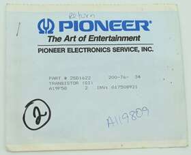 2sd1622 Pioneer Genuine Bipolar Transistor Model Qty 2 New In Package