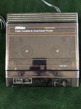 Vbw300 Provideo 2b79 Video Cassette Tape Rewinder Winder Power Adapter Tested