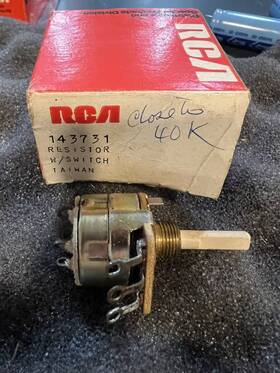 143731 Rca Nos Oem Part # Resistor With Switch Taiwan