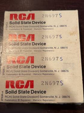 Rca 2n697s Inch Original Silicon Vintage Transistor # Nos Tested