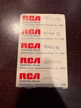 Rca 40407s Inch Original Silicon Vintage Transistor # Nos Tested