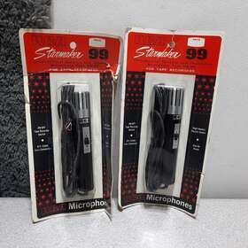 Hk-99 Rca Lot Of 2 Vintage Starmaker Tape Recorder Microphones