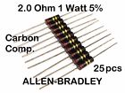 Rcr32g2r0j Allen-bradley 25pcs 2.0 Ohm 1watt