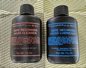 44-217a Realistic Tape Recorder Head Cleaner And Lubricant 2 Bottles Partially Filled
