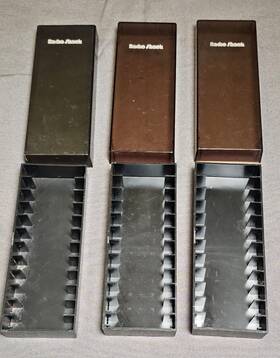 44-678 Realistic Lot Of 3 Three Radioshack Micro Mini Cassette Storage Tray Box