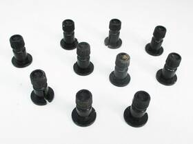 316643 Rke Vintage Set Of 10 #316643 Tv / Radio Amplifier Control Knobs Japan