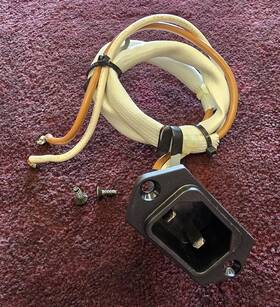 C-4629a01 Rotel Rmb-1075 Power Amp Ac Inlet Socket With Mounting Screws
