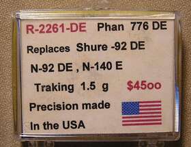 2261de Shure N-92de 776de Elliptical Diamond Stylus 92de Nos