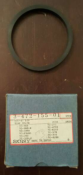 3-472-155-01 Sony 0824 Tapecorder Reel-to-reel Idler Tire Rbr Nos Free Shipping