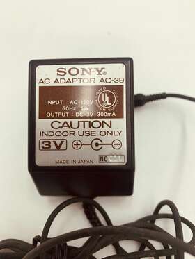Ac-39 Sony Ac Adaptor Power Supply For Walkman Cassette Player Wm-2