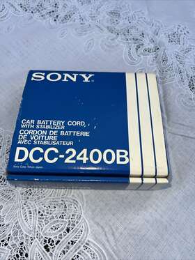 Dcc-2400b Sony Unused Car Battery Cord With Stabilizer Box Manual And Fuses -