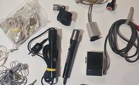 Sony F-66s Vintage Microphone Lot - F66s Dynamic Panasonic With Other Accessories