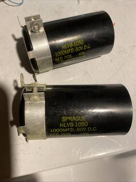 Hlvb-1050 Sprague 2 Lot 1000 Mfd Capacitor Pair For Tube Amp 6l6 Pp