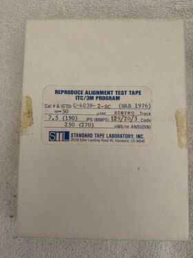 C-4039-2-sc Standard Tape Laboratory Reproduce Alignment Test Nab 1976