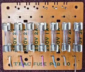 51684762 Teac 51674762 A-6600 Reel To Fuse Pc Board Assembly With 7 Fuses