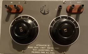 350-a Us Navy Attenuator Set Model 5 Watt 500/500 Ohms Tech Laboratories Inc