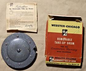 Td-424 Webster-chicago Vintage Removable Take-up Drum Wire Recorder No Model 18