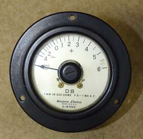 D-167092 Western Electric Type Db Meter For Tube Audio