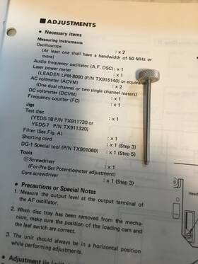 Tx901060 Yamaha Cd Laser Grating Adjust Tool Dg-1 Pickup