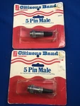 2 Vintage Nos Recoton 5 Pin Male Din Plug For Cb Radio Mic W/ Threaded Lock Ring. Fixed Price $26.99.